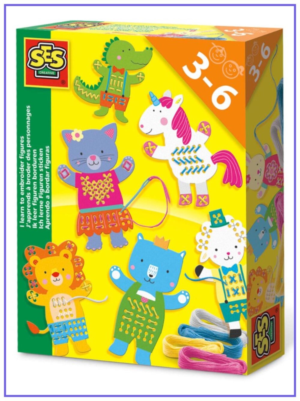SES Creative Learn to Embroider Figures For Age 3-6 New In Box